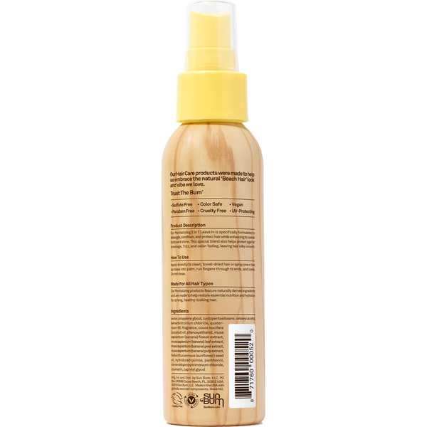 2026 Sun Bum Revitalizing 3 in 1 Leave in Hair Conditioner 118ml SB322442